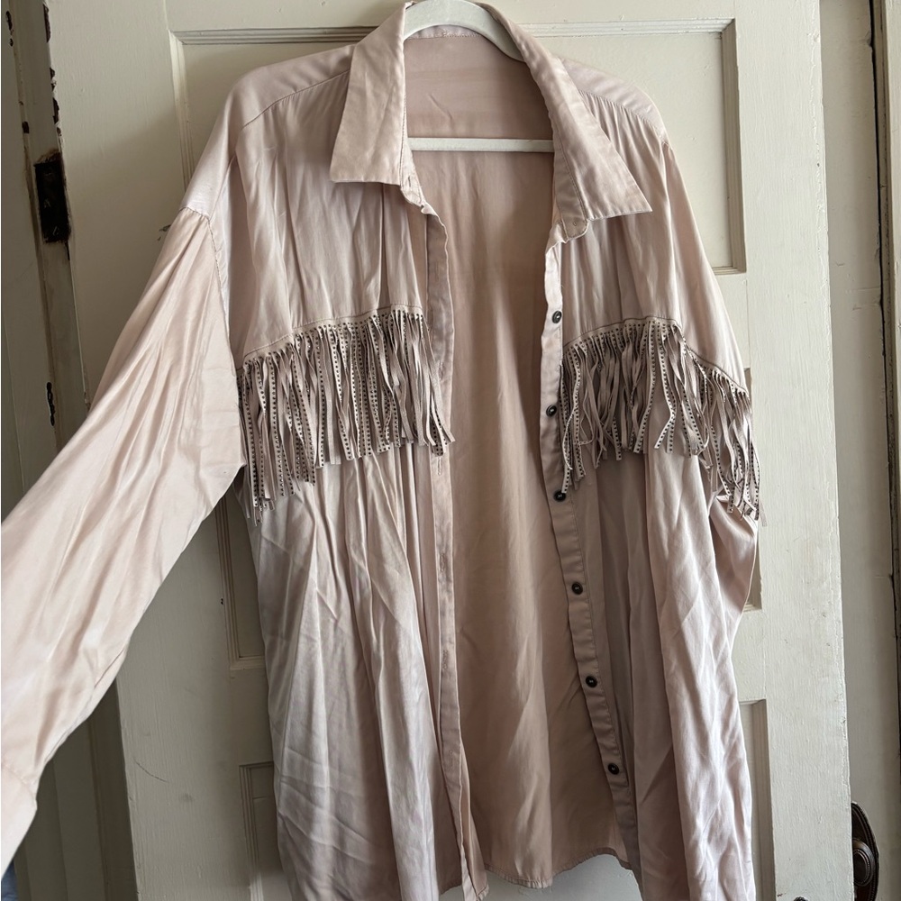 Chic Fringe Women's Button Down Shirt
